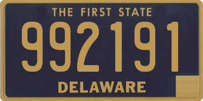 DE license plate 992191