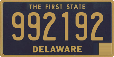 DE license plate 992192