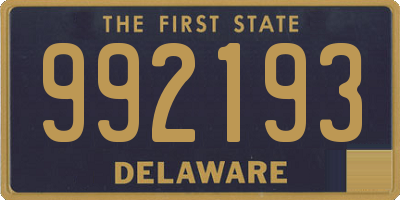 DE license plate 992193