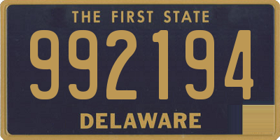 DE license plate 992194