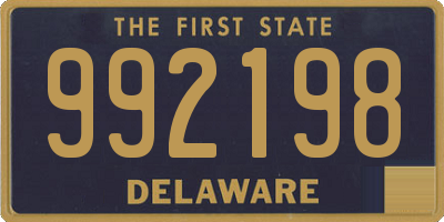 DE license plate 992198