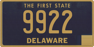 DE license plate 9922