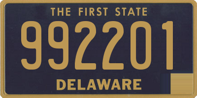 DE license plate 992201