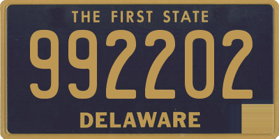 DE license plate 992202