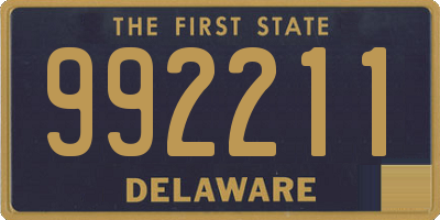 DE license plate 992211