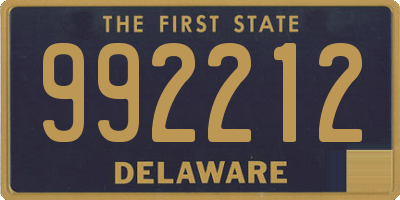 DE license plate 992212