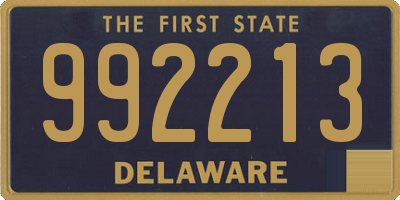 DE license plate 992213