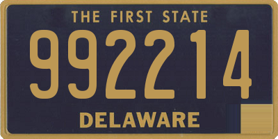 DE license plate 992214