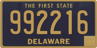 DE license plate 992216