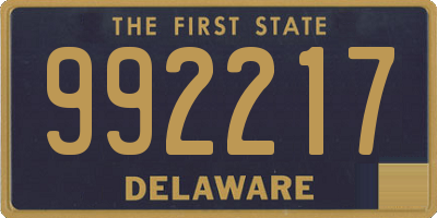 DE license plate 992217