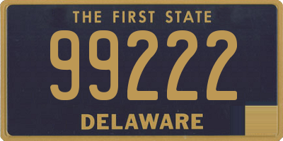 DE license plate 99222