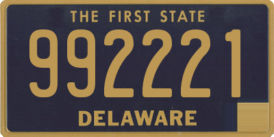 DE license plate 992221