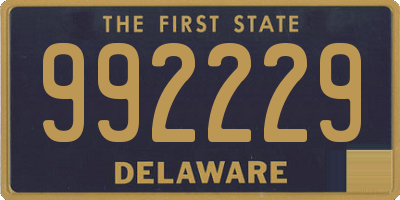 DE license plate 992229