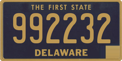 DE license plate 992232