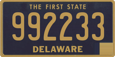 DE license plate 992233