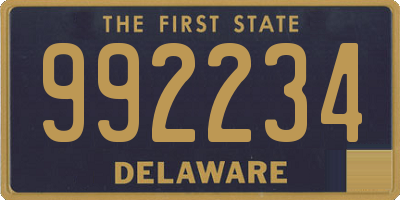 DE license plate 992234