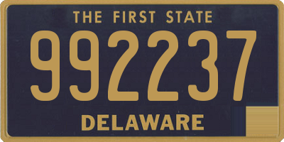 DE license plate 992237