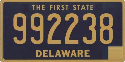 DE license plate 992238