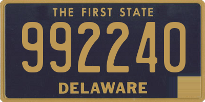 DE license plate 992240