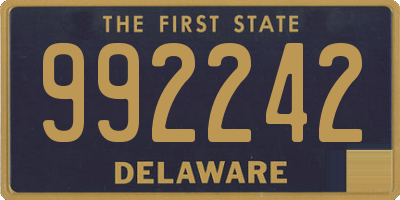 DE license plate 992242