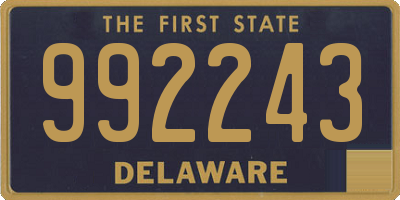 DE license plate 992243