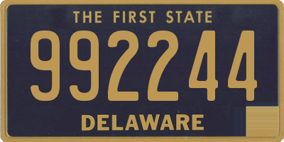 DE license plate 992244