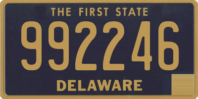 DE license plate 992246