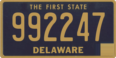 DE license plate 992247