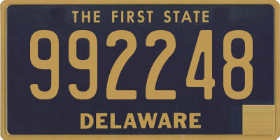 DE license plate 992248