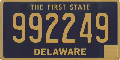 DE license plate 992249