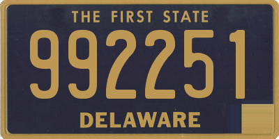 DE license plate 992251