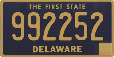 DE license plate 992252