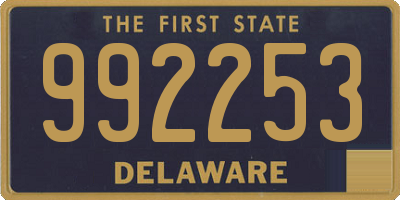 DE license plate 992253