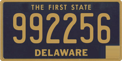 DE license plate 992256