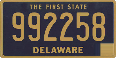 DE license plate 992258