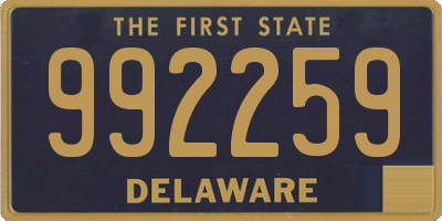 DE license plate 992259