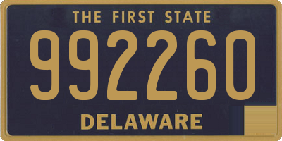 DE license plate 992260