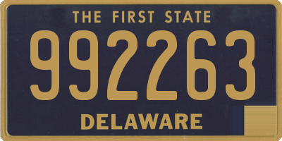 DE license plate 992263