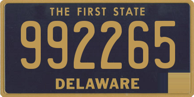 DE license plate 992265