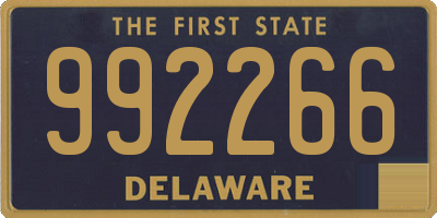 DE license plate 992266