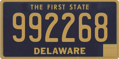 DE license plate 992268