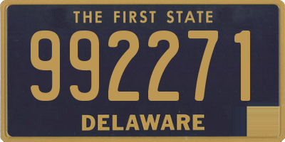 DE license plate 992271