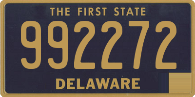 DE license plate 992272