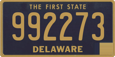 DE license plate 992273