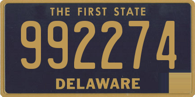 DE license plate 992274