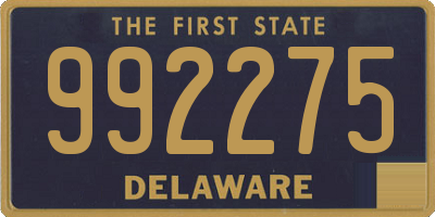 DE license plate 992275