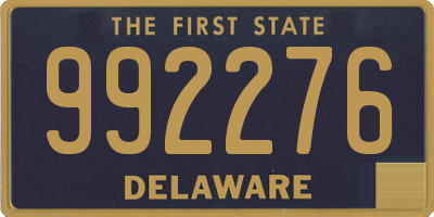 DE license plate 992276