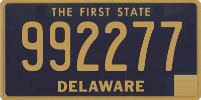 DE license plate 992277