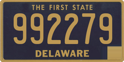 DE license plate 992279