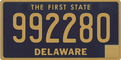 DE license plate 992280